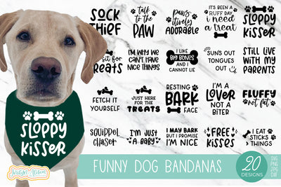 Funny Dog Bandana SVGs