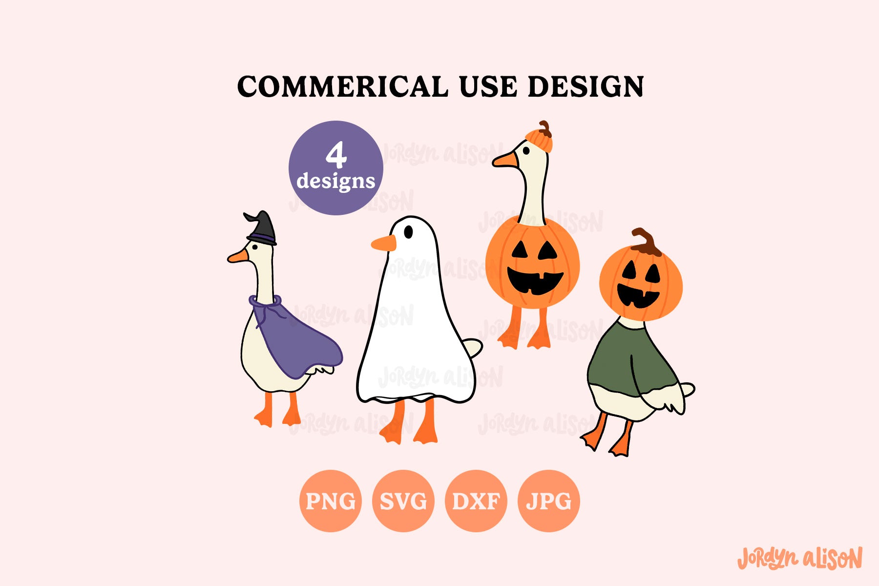 Geese in Costumes SVG