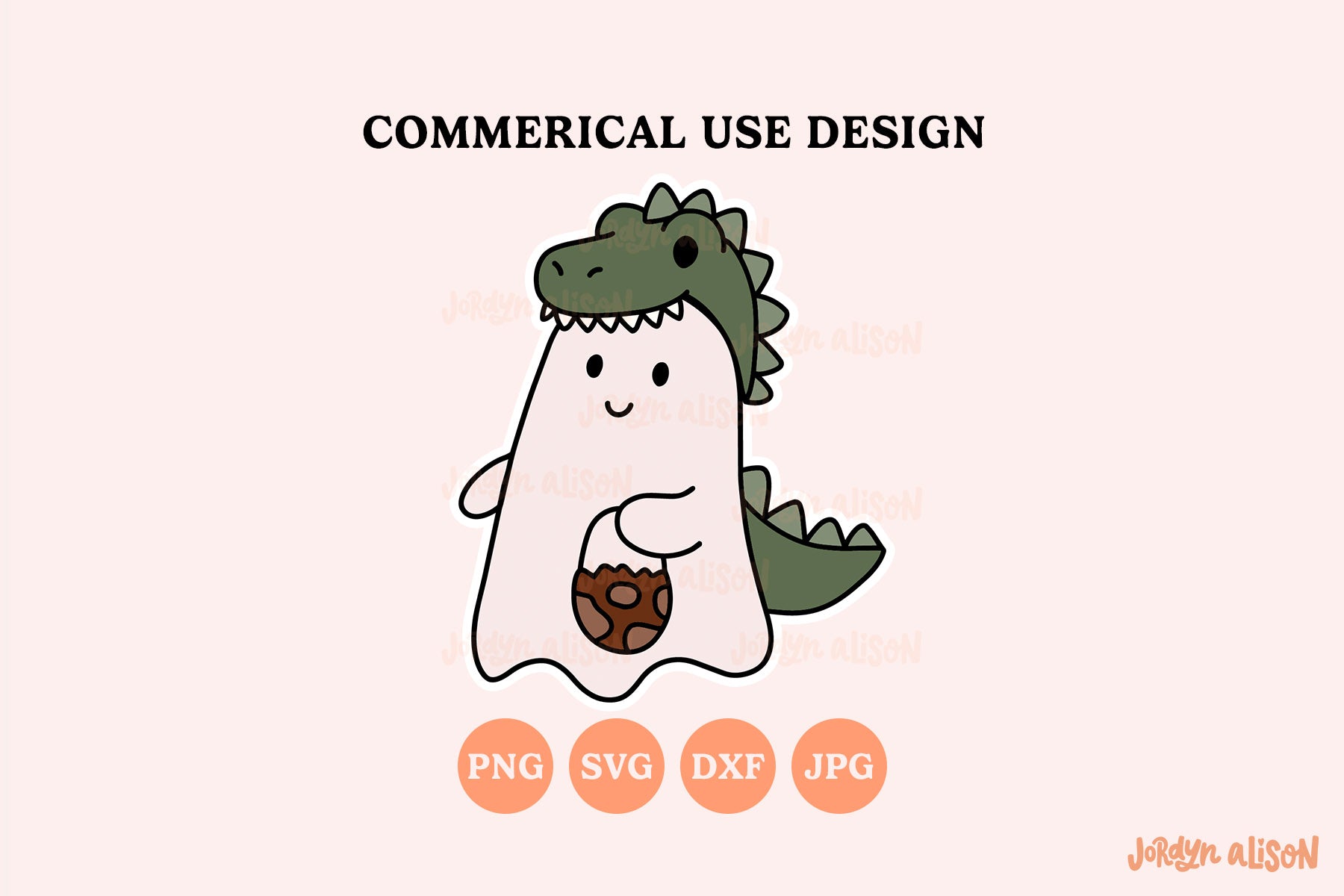 Dinosaur Ghost SVG