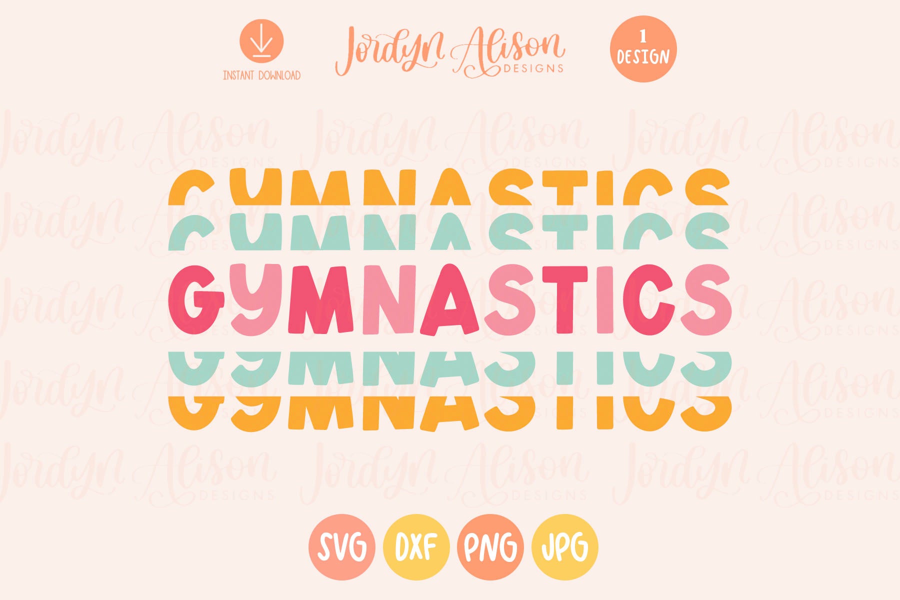 Gymnastics Stacked SVG