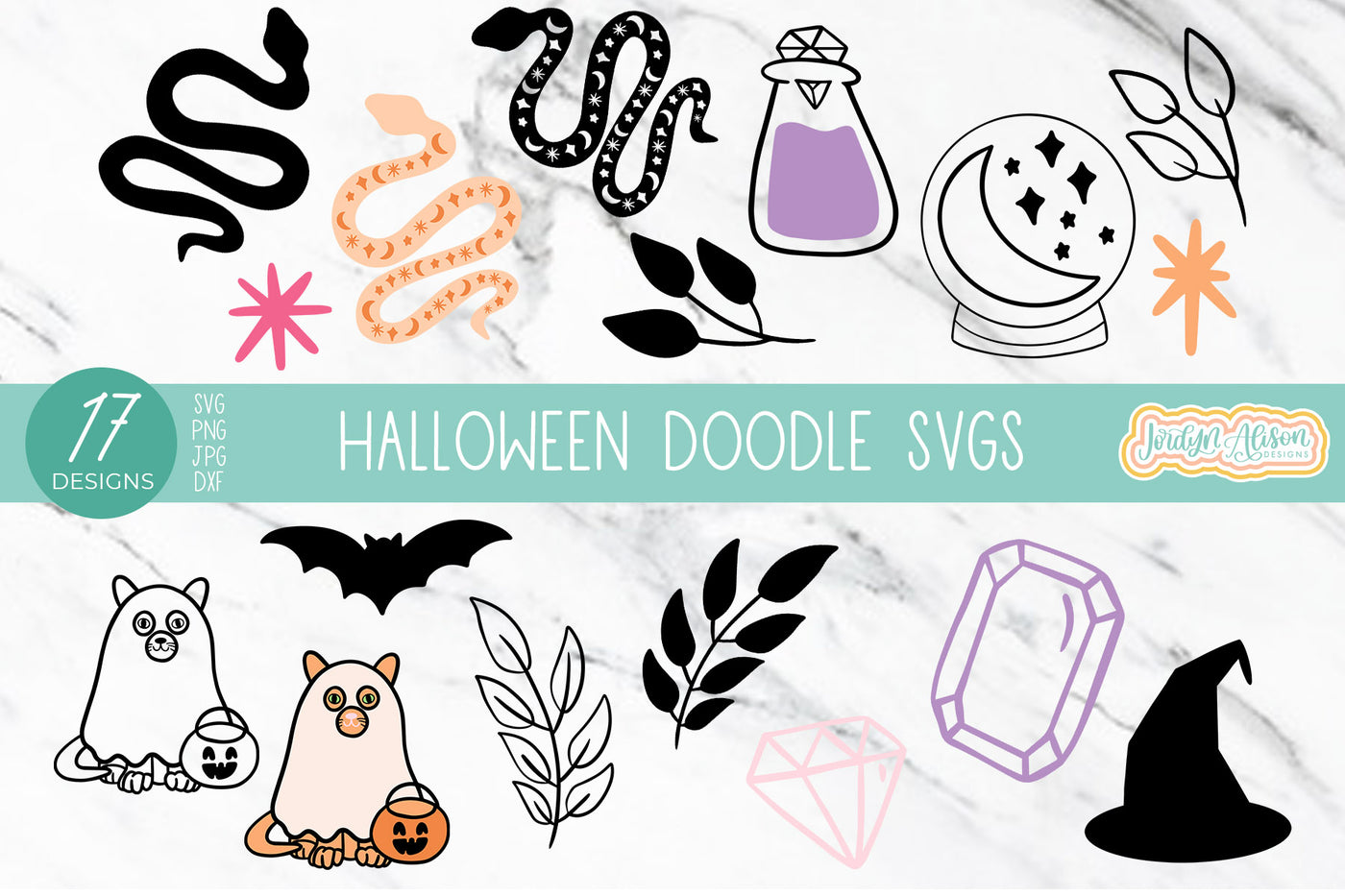 Halloween Doodle SVG Bundle