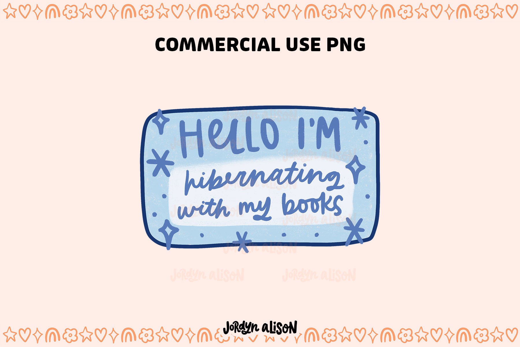 Hibernating with Books PNG