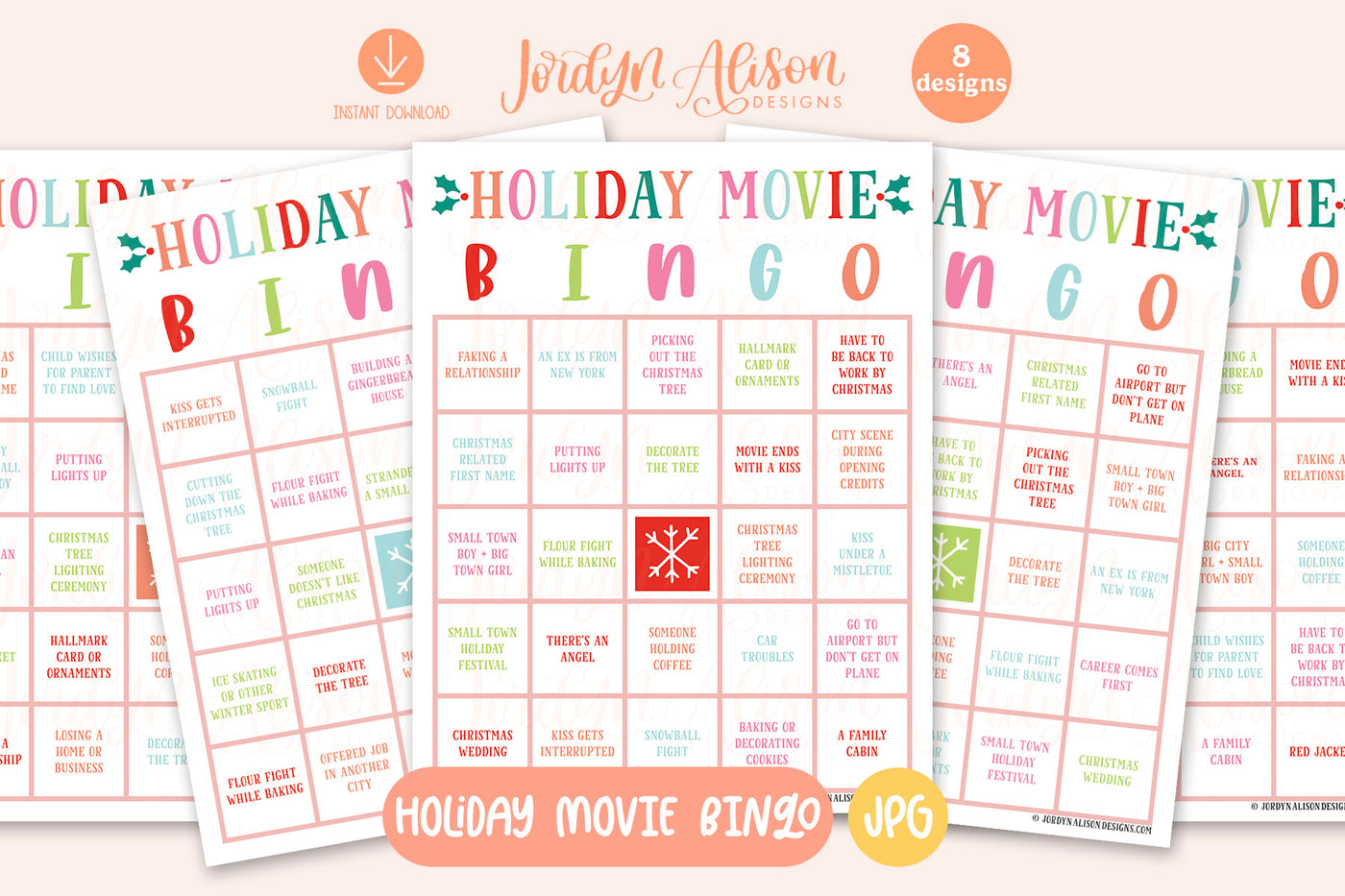 Holiday Movie Bingo