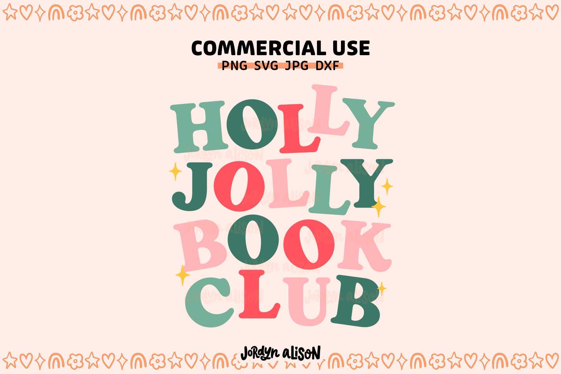Holly Jolly Book Club SVG