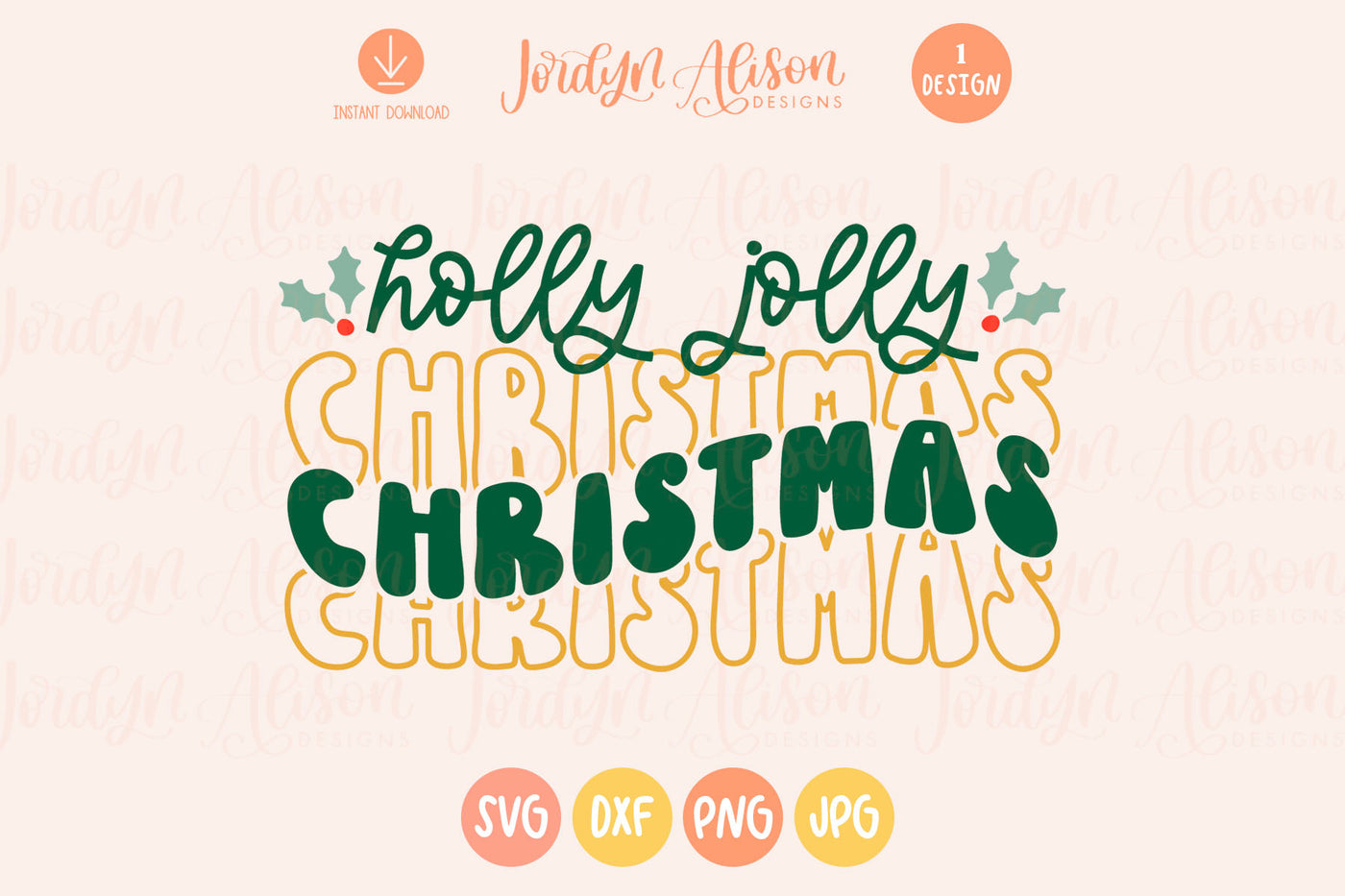 Holly Jolly Christmas SVG