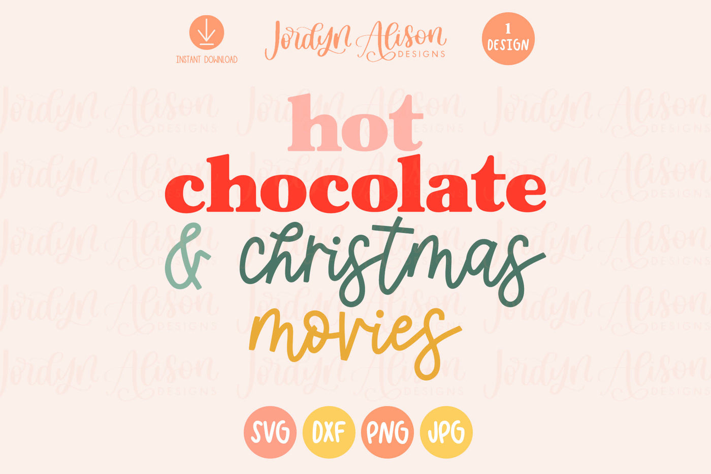Hot Chocolate and Christmas Movies SVG