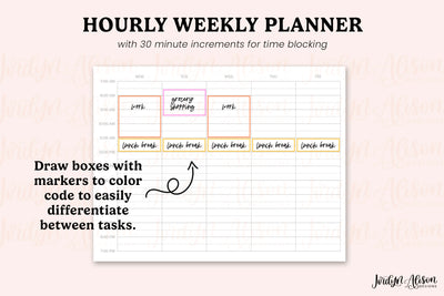 Hourly Weekly Planner