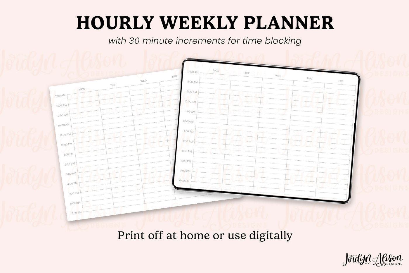 Hourly Weekly Planner