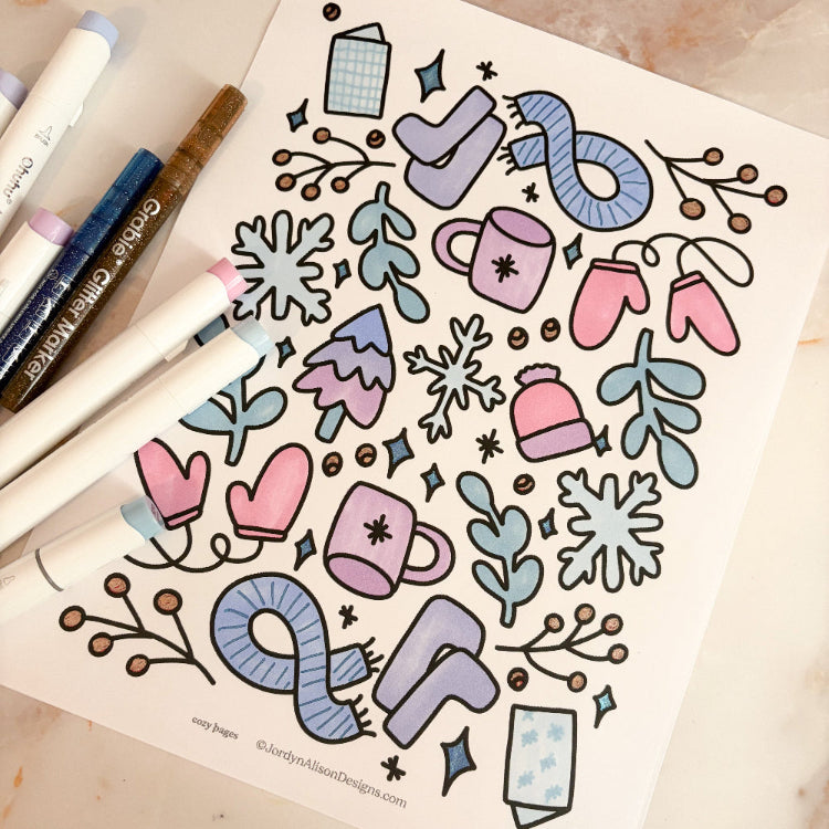 3 Winter Coloring Pages