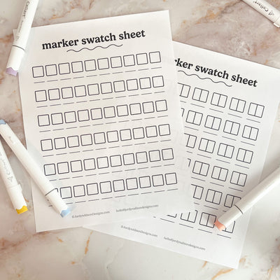 Blank Marker Swatch Sheet