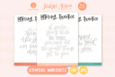 Lettering Quotes | Hand Lettering Practice Worksheet