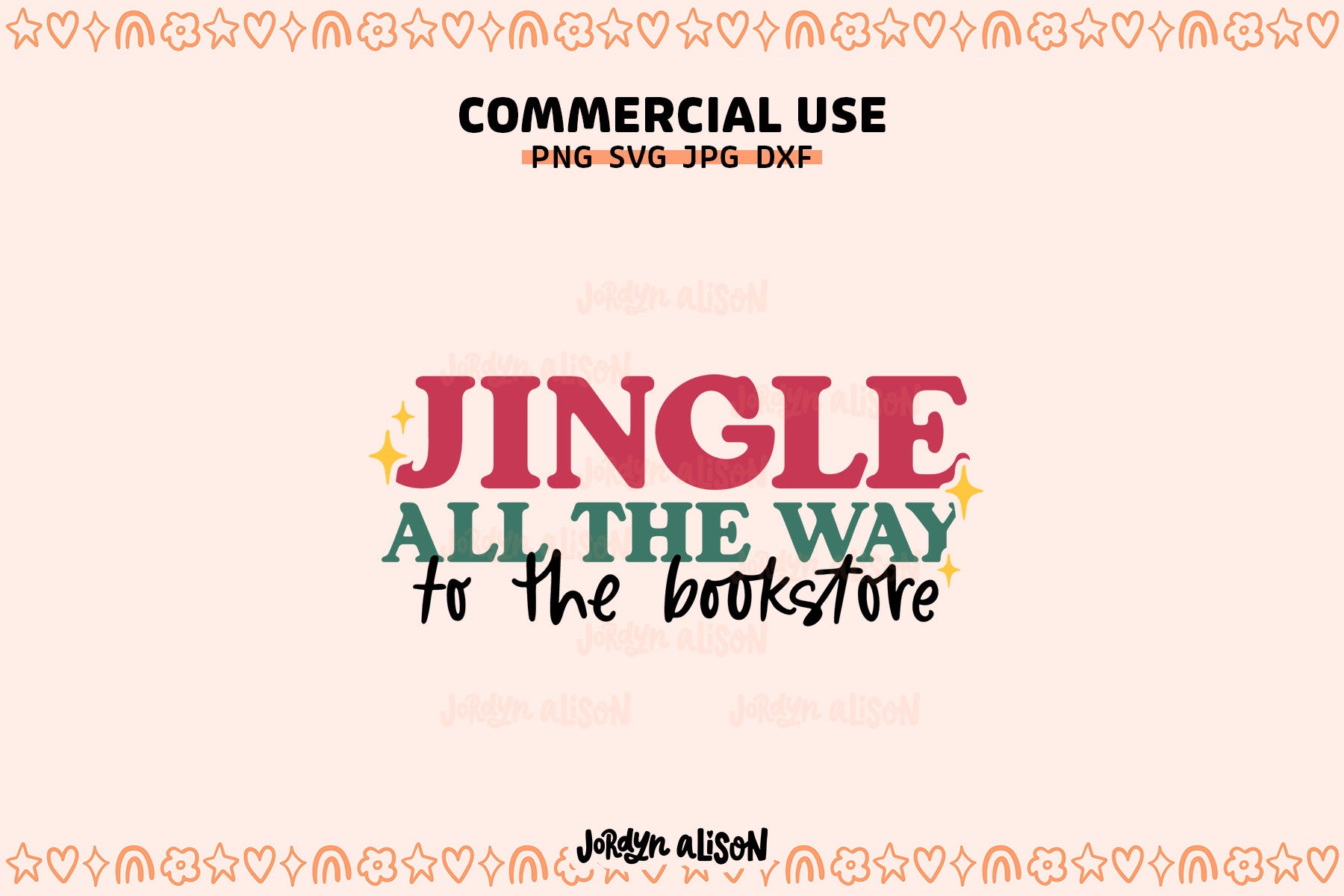 Jingle To the Bookstore SVG