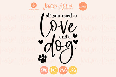 Love and a Dog SVG
