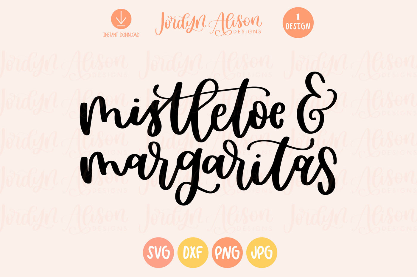 Mistletoe & Margaritas Christmas SVG