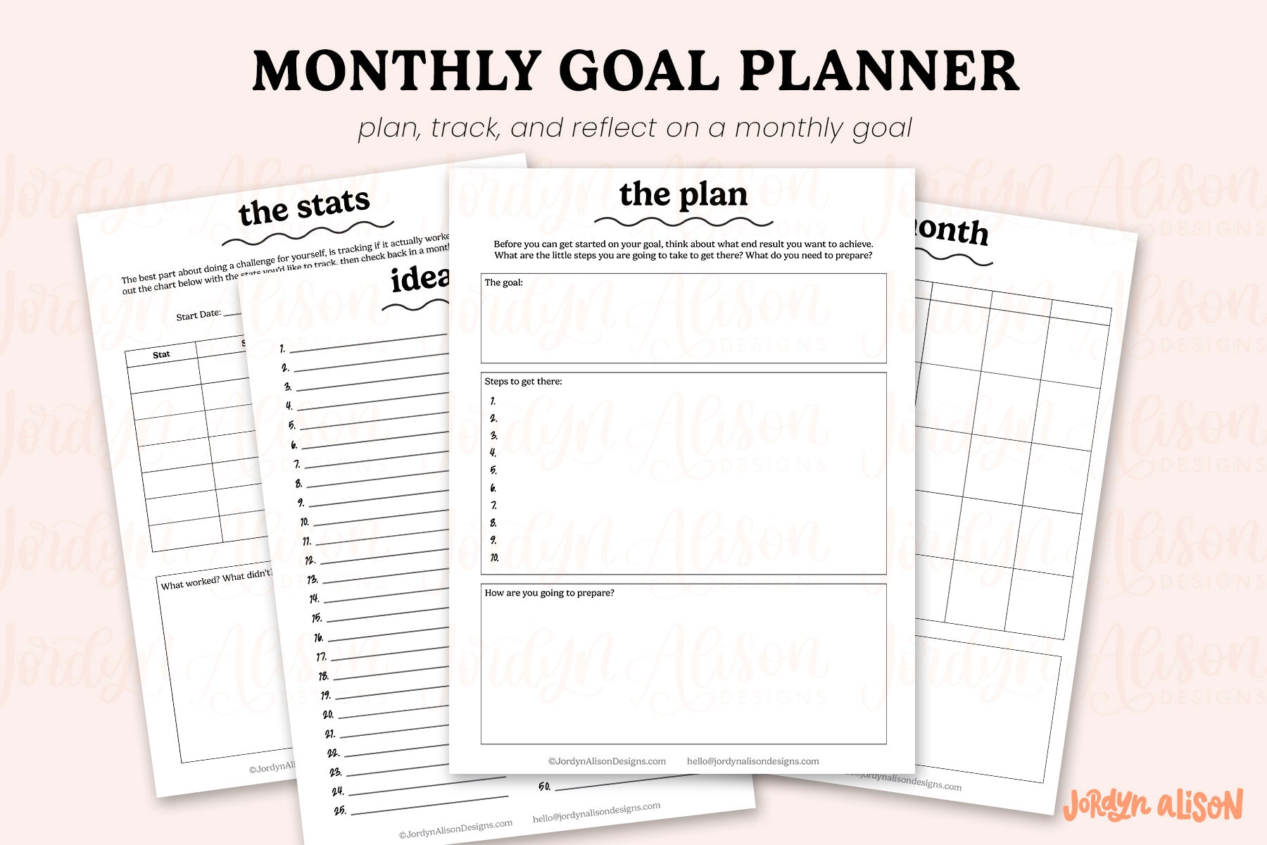 Monthly Goal Planner
