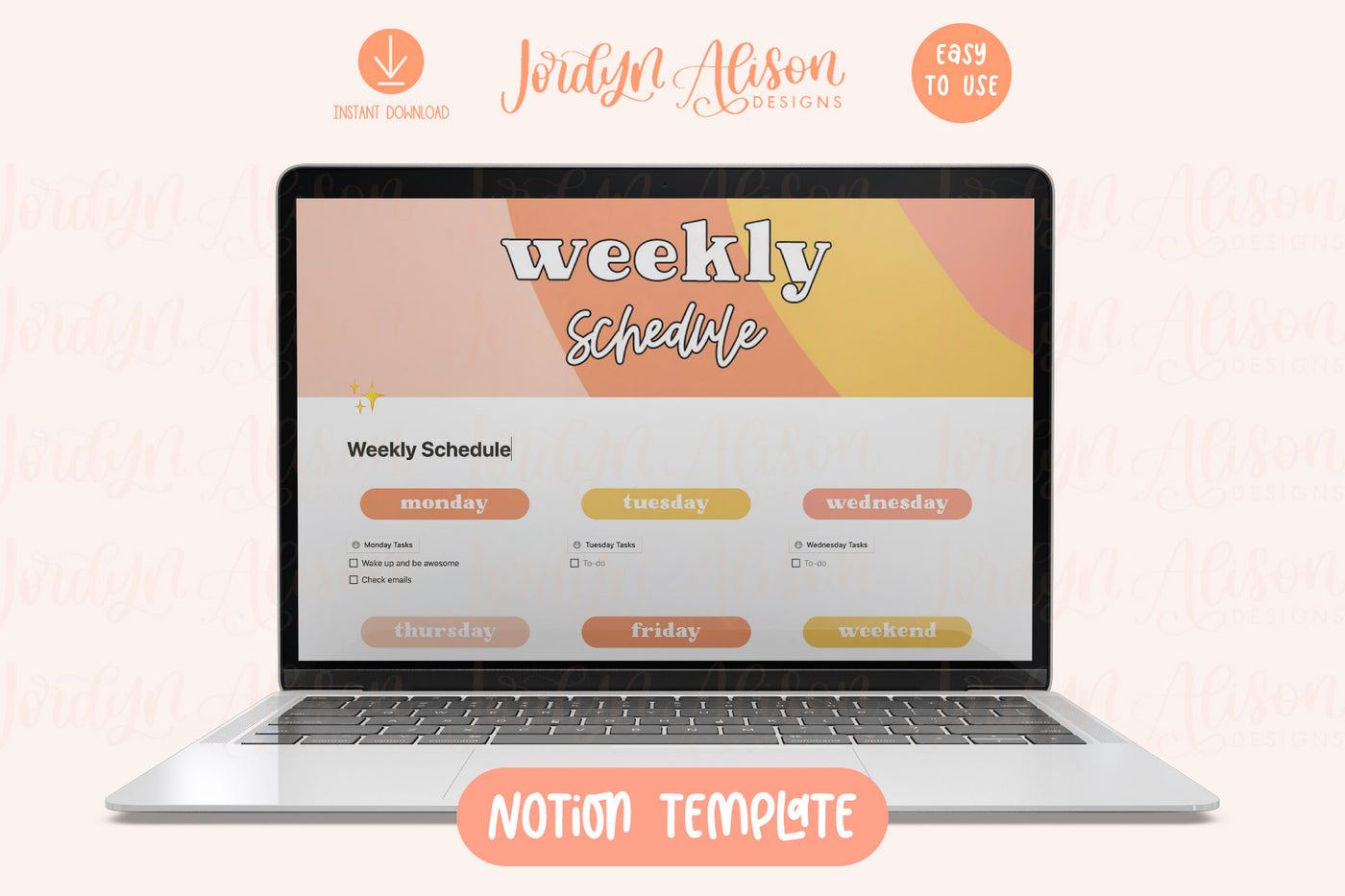 Weekly Schedule Notion Template | Weekly To Do List Template ...