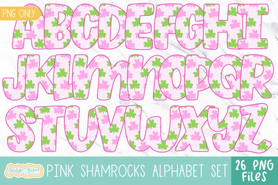 Pink Shamrocks Alpha Set