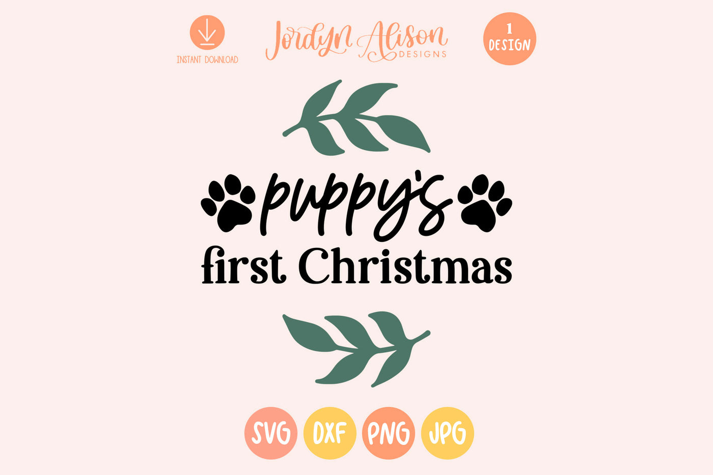 Puppy's First Christmas SVG