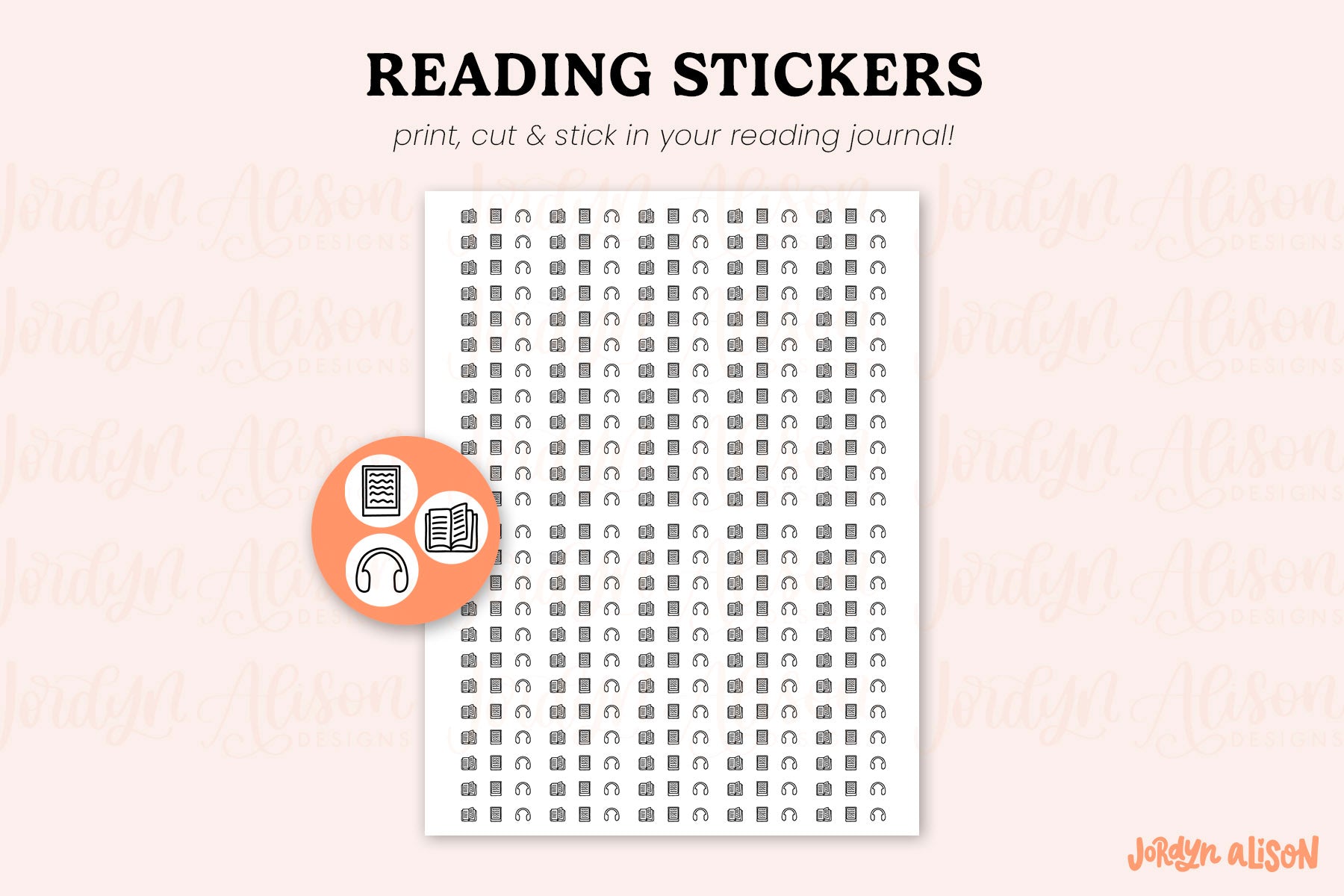 Reading Medium Sticker for Reading Journal