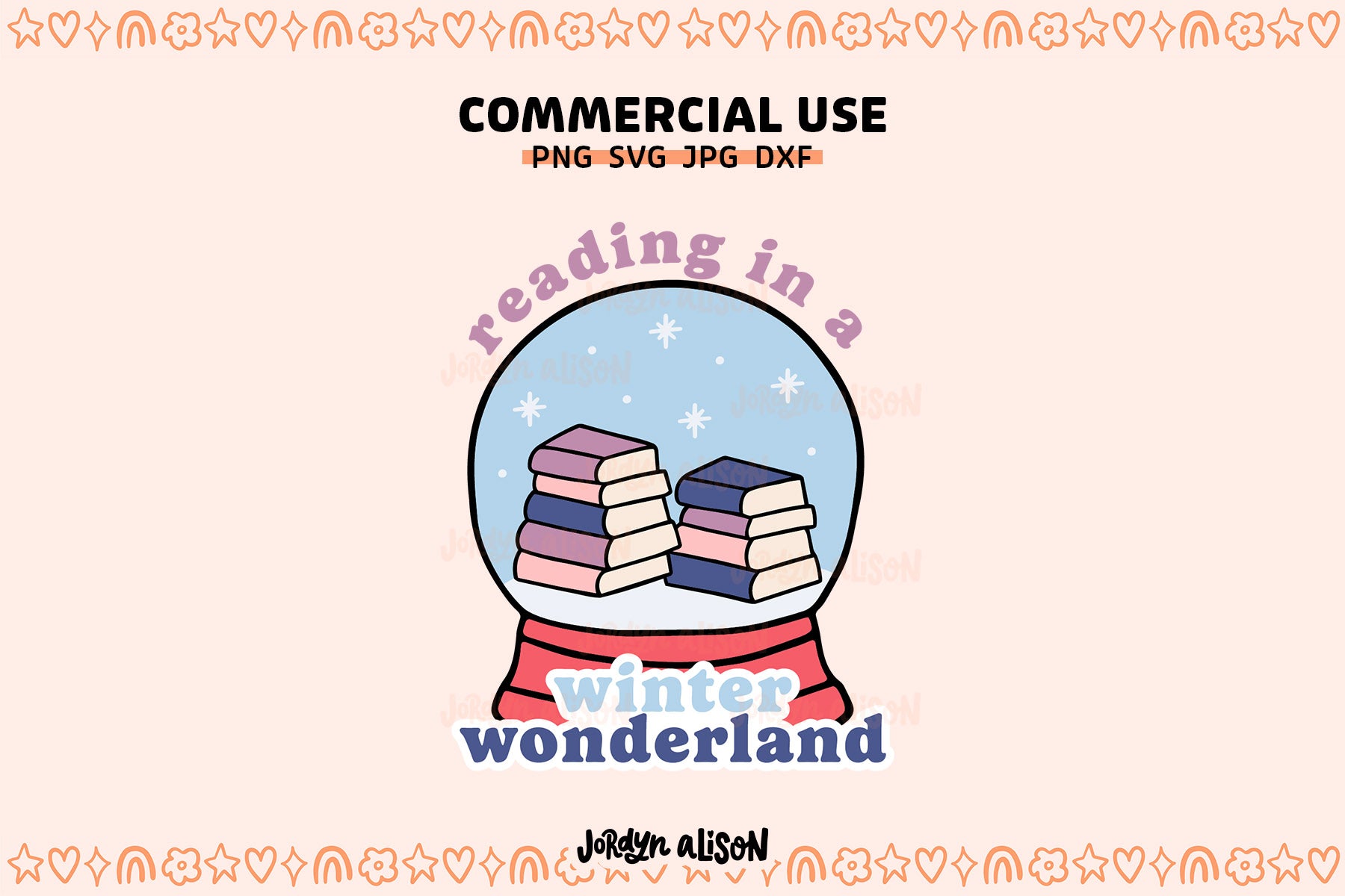 Reading in a Winter Wonderland SVG