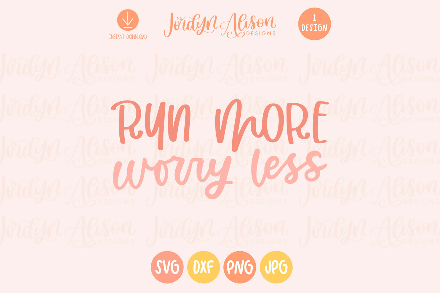 Run More Worry Less SVG