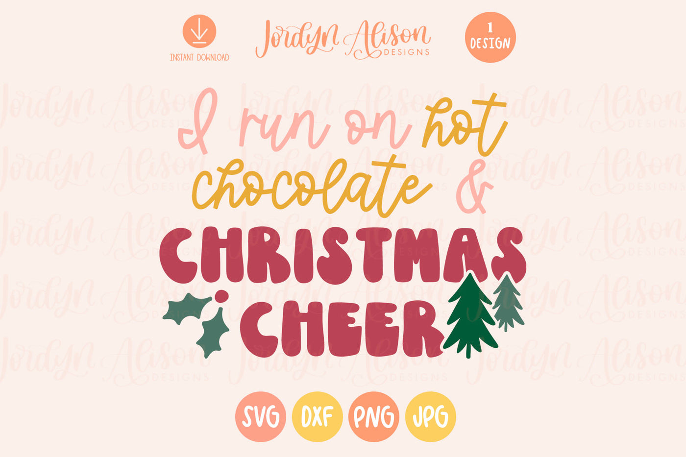 Hot Chocolate and Christmas Cheer SVG