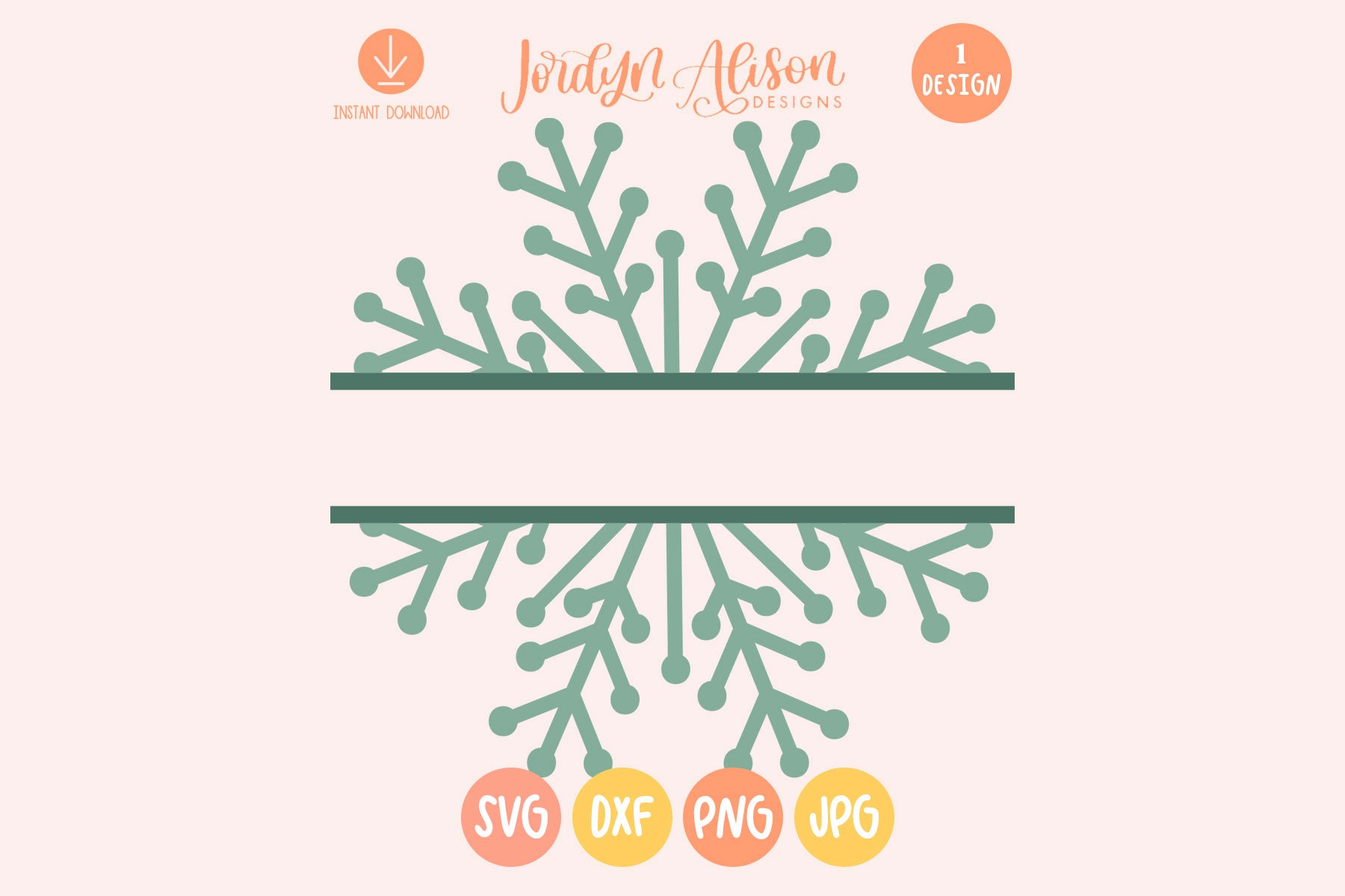 Snowflake Split SVG | Christmas SVG for Cricut – JordynAlisonDesigns