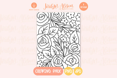 Spring Floral 2 Coloring Page