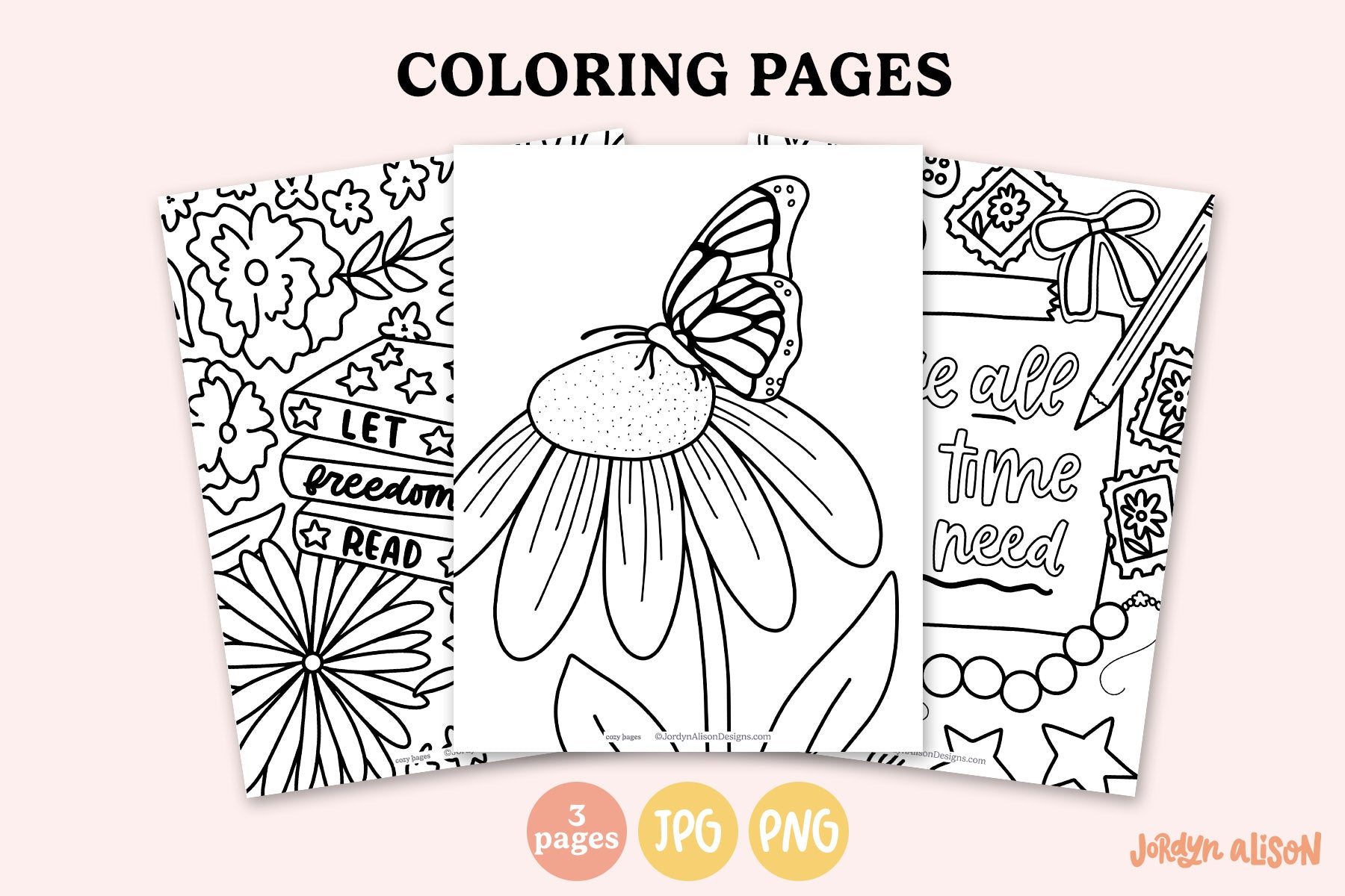 3 Summer Coloring Pages