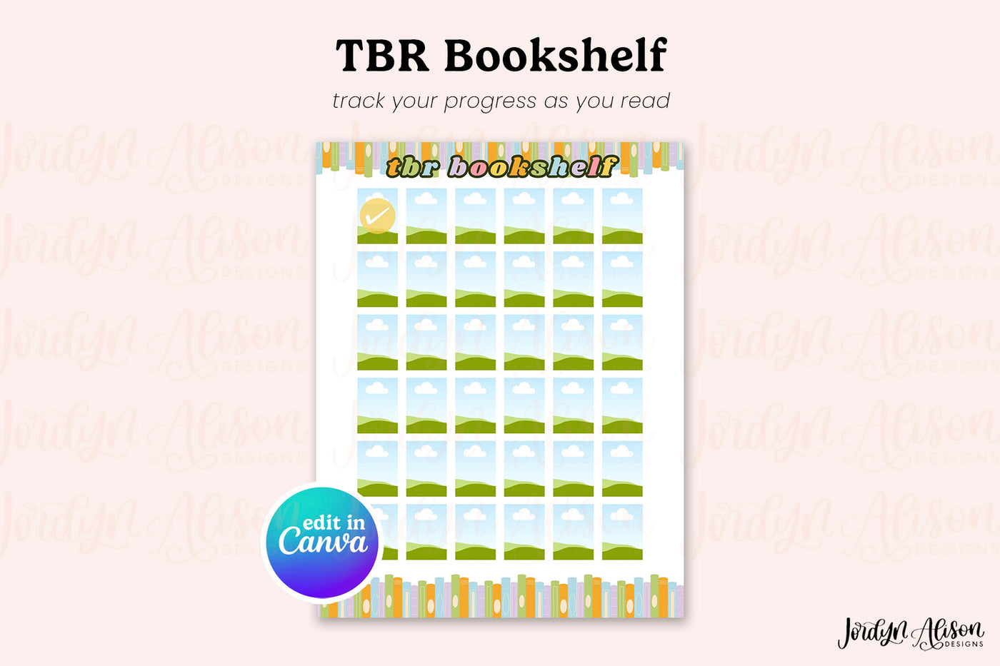 TBR Bookshelf (Canva Template)