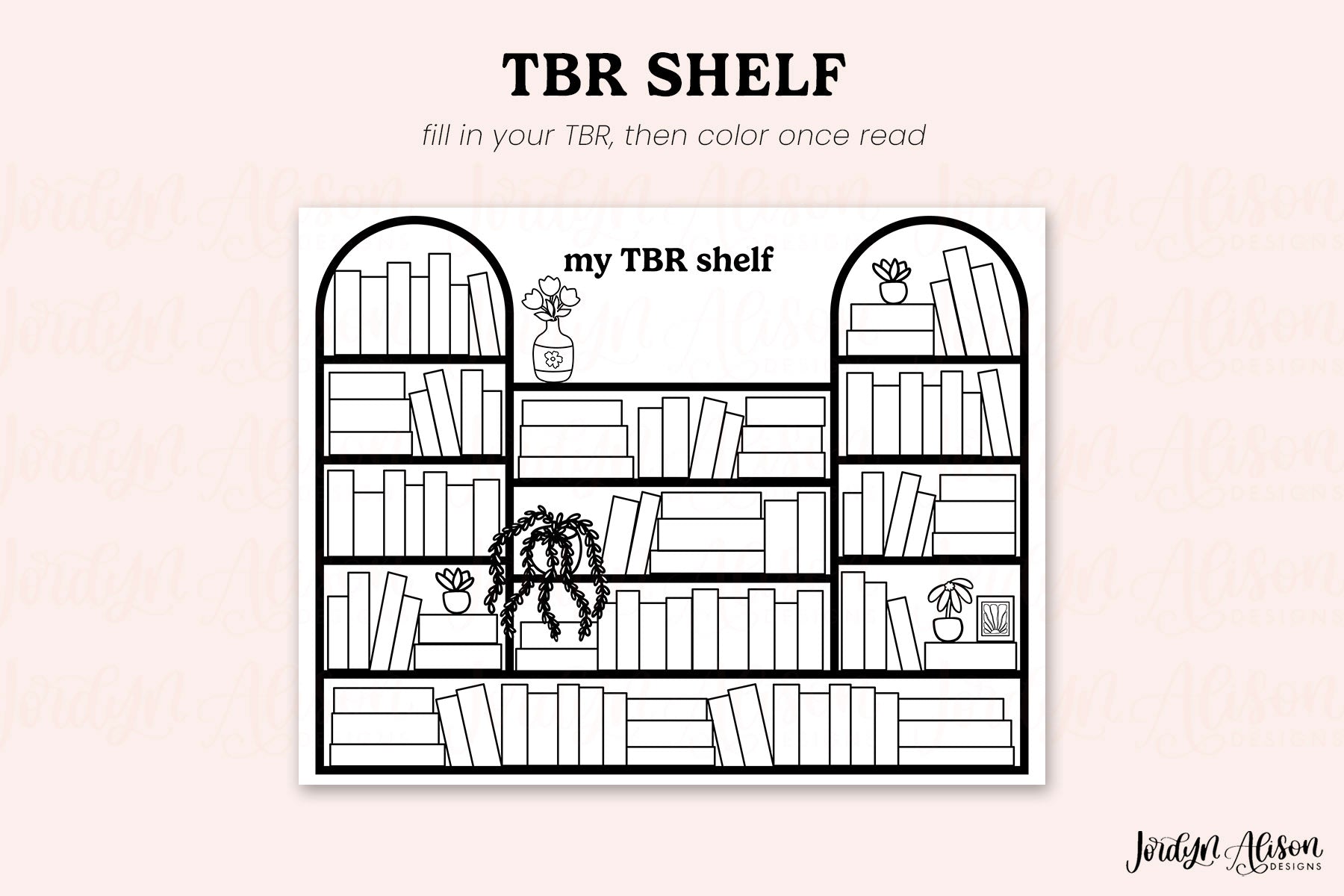 My TBR Shelf Printable
