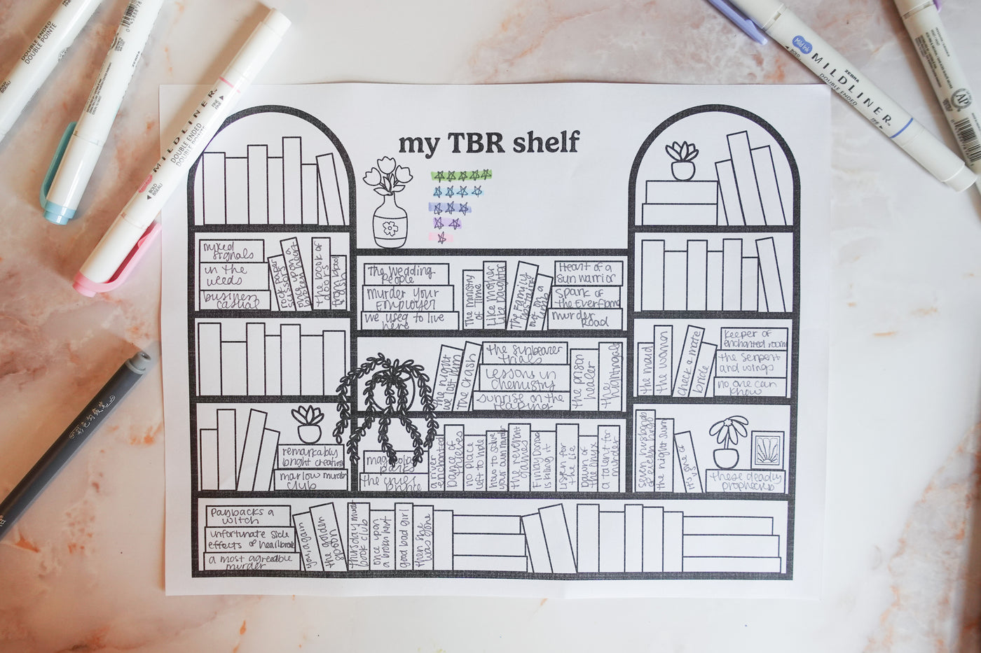 My TBR Shelf Printable