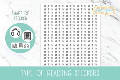Reading Medium Sticker for Reading Journal