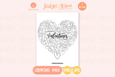 Valentine's Day Heart Coloring Page