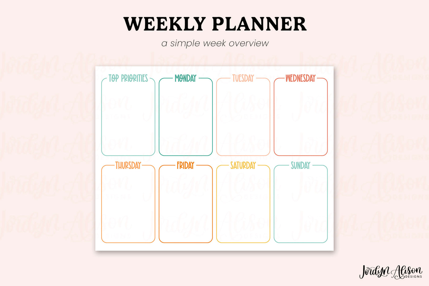 Free Weekly Planner