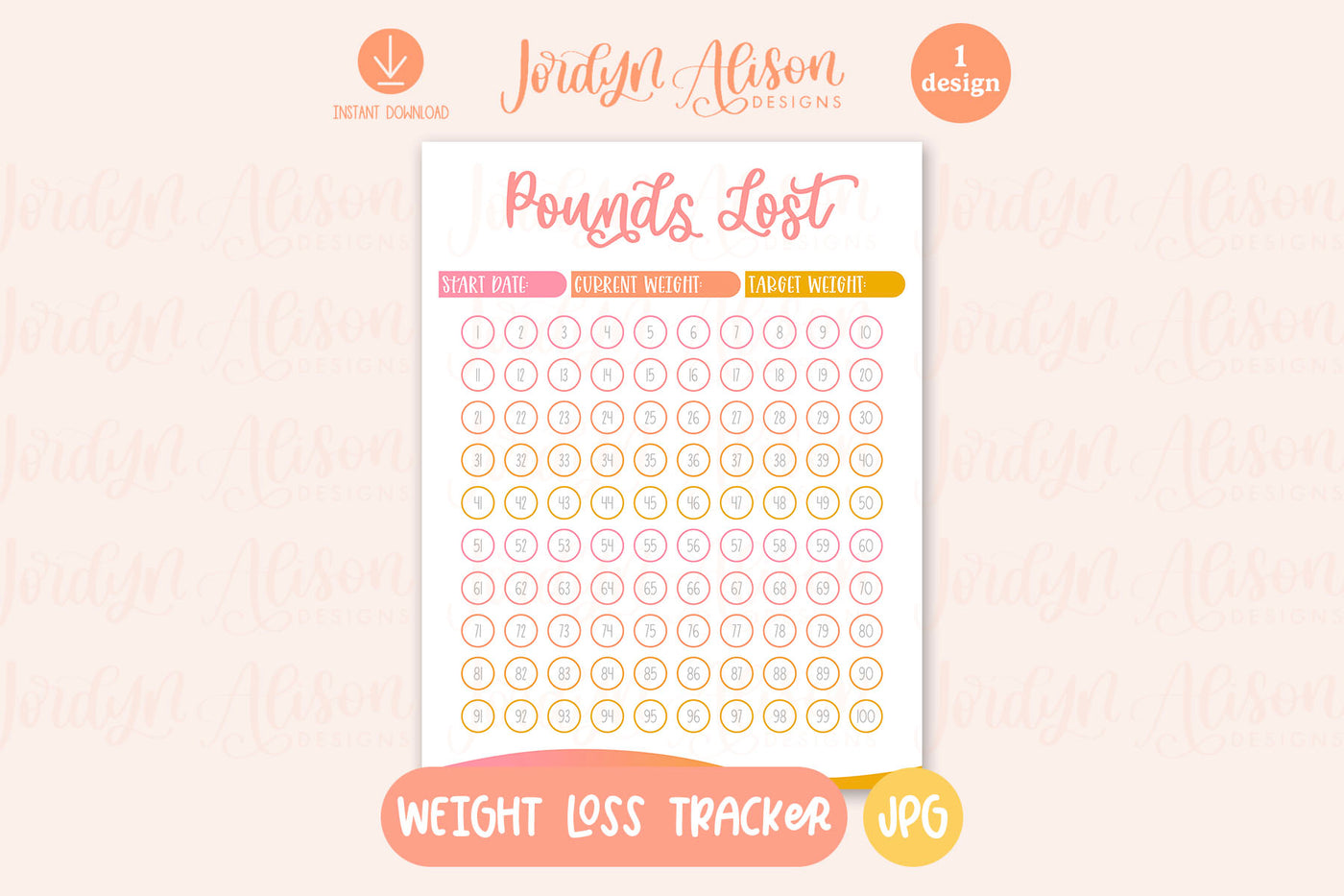 100 Pounds Lost Printable