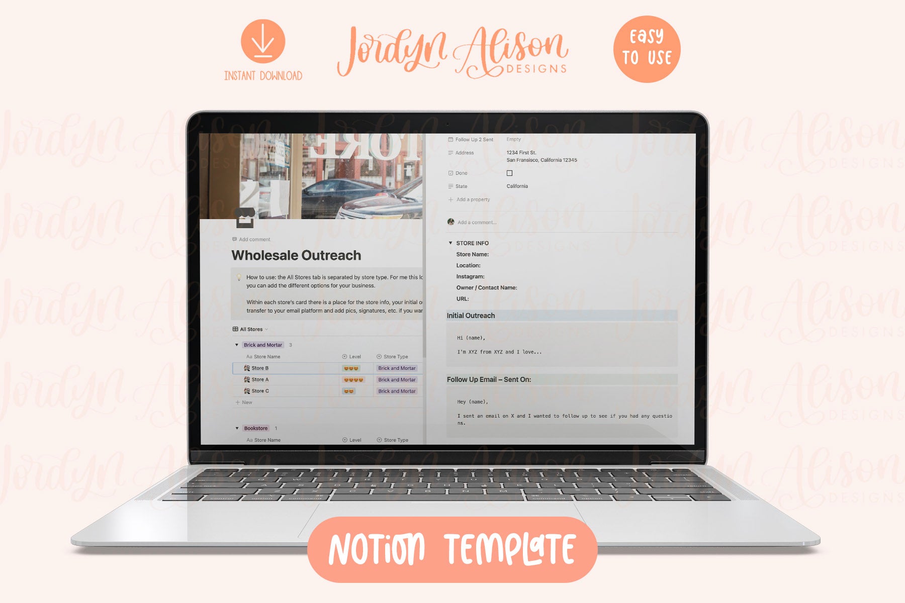 Wholesale Outreach Notion Template