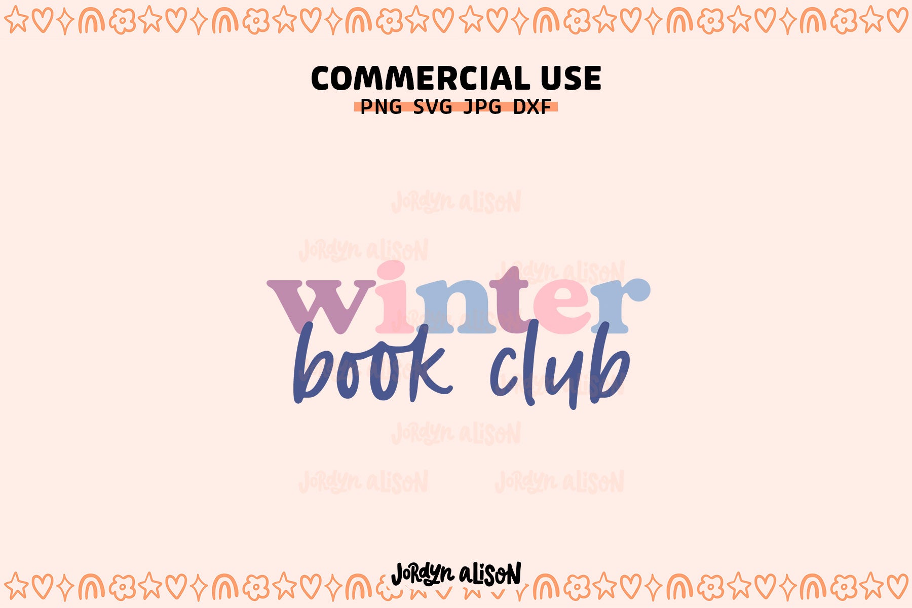 Winter Book Club SVG