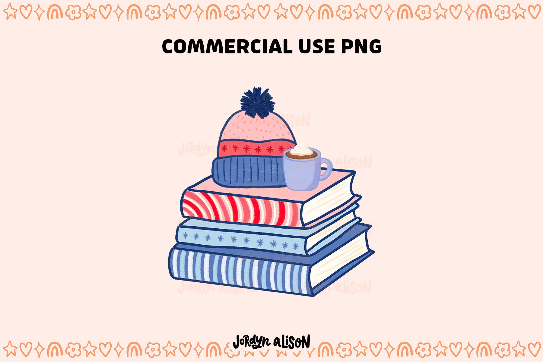 Winter Book Stack PNG