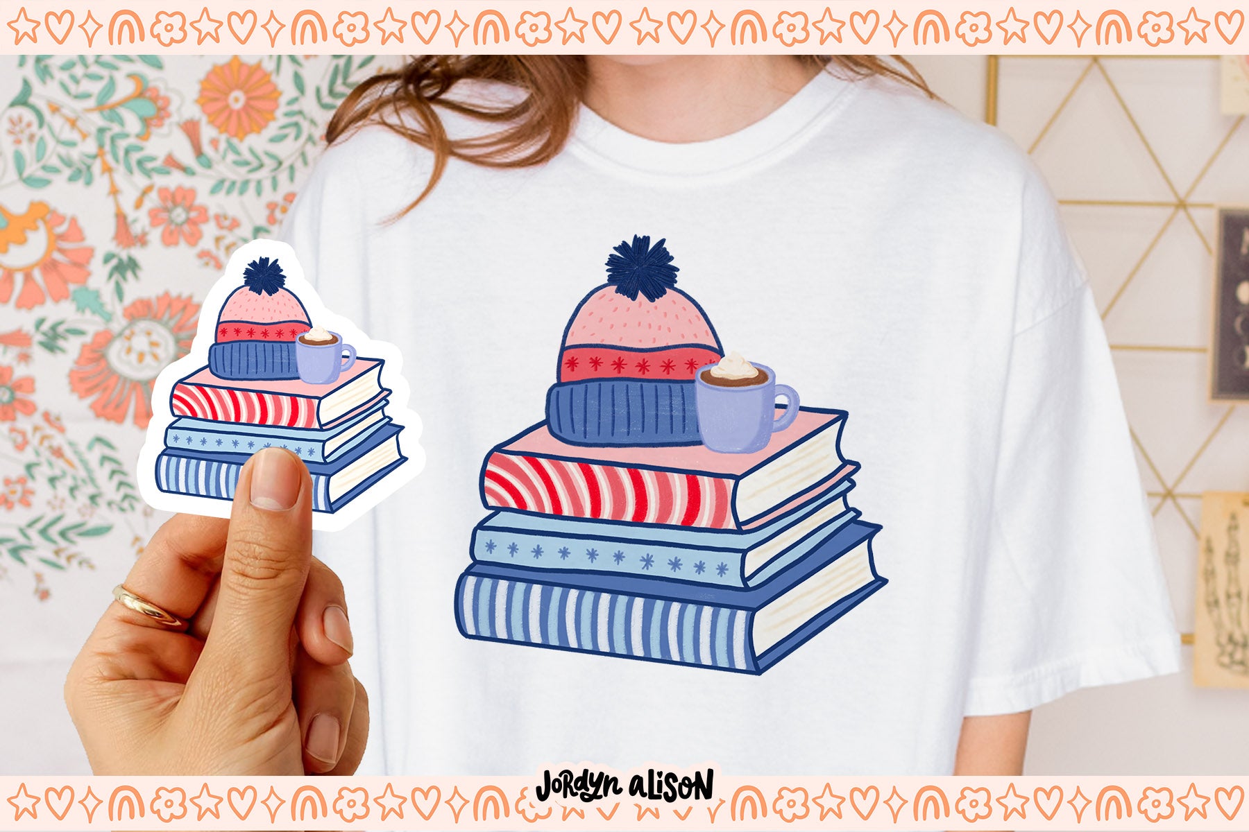 Winter Book Stack PNG