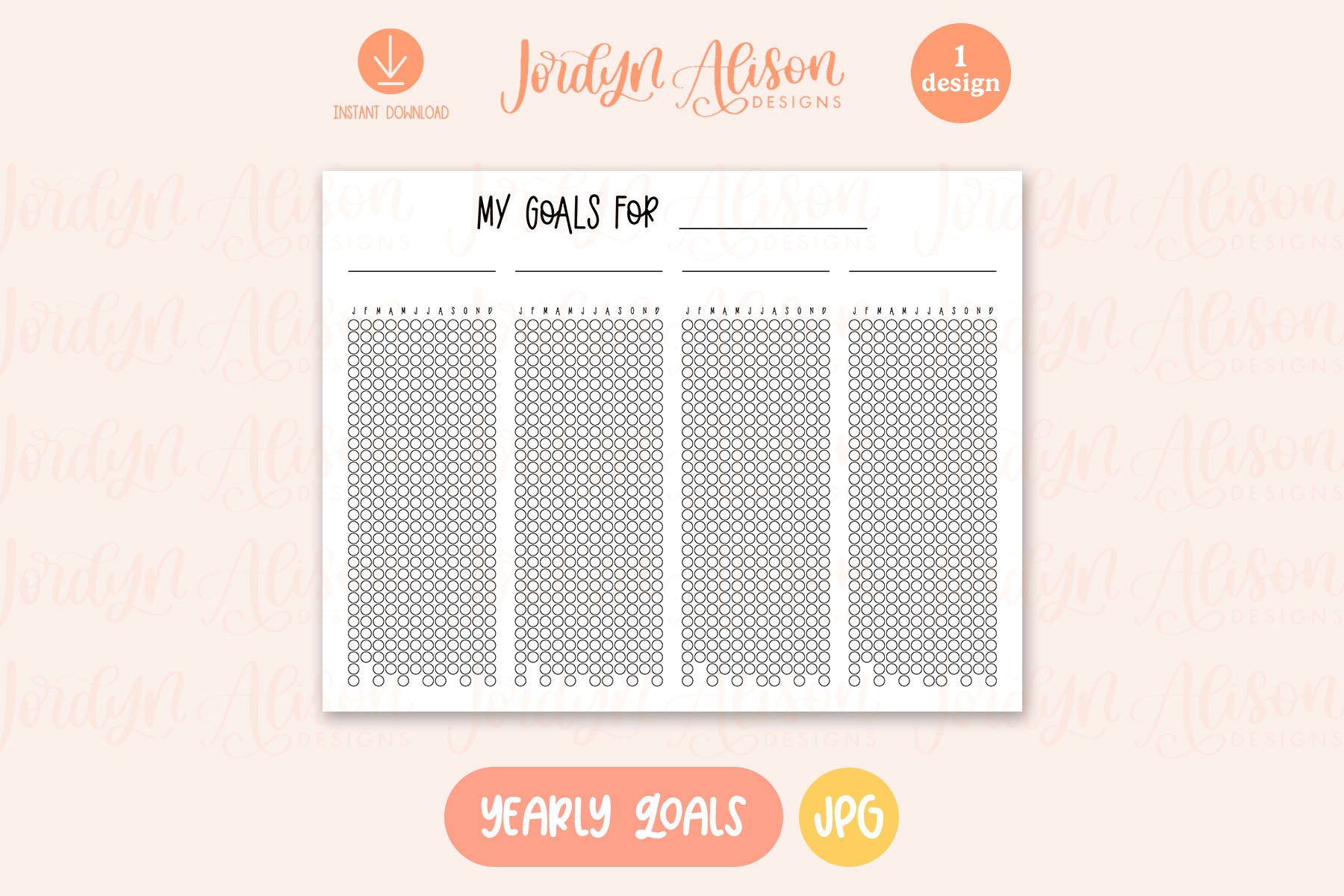 Yearly Goals Printable