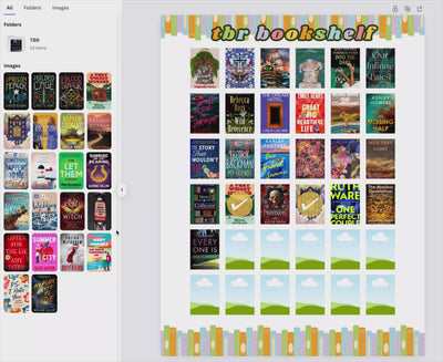 TBR Bookshelf (Canva Template)