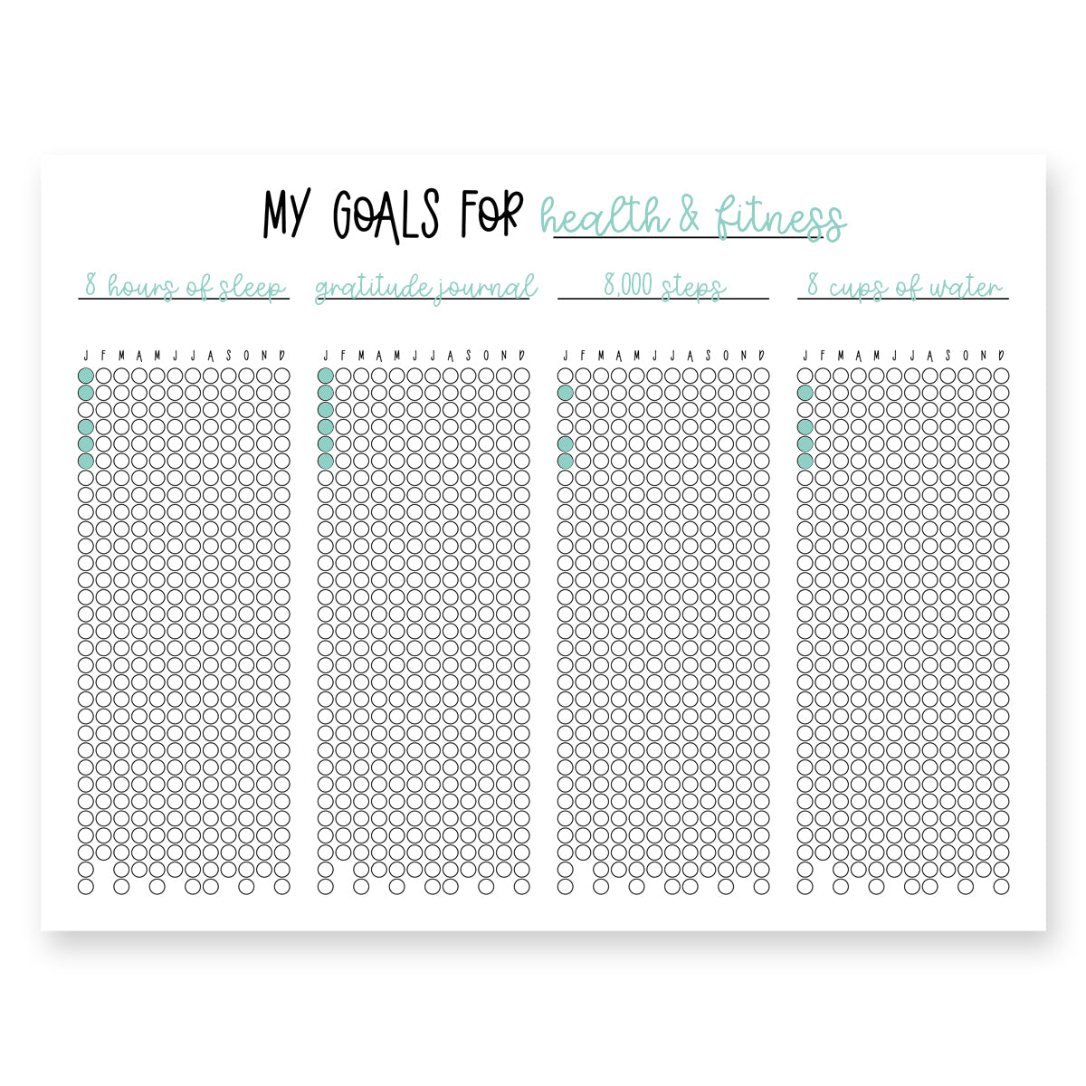 Yearly Goals Printable