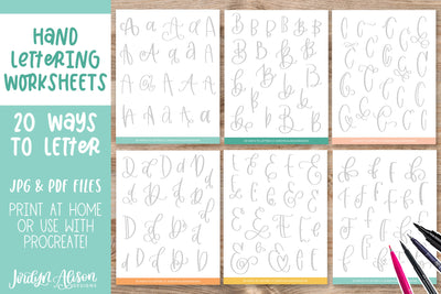 20 Ways to Letter | Hand Lettering Practice Worksheet