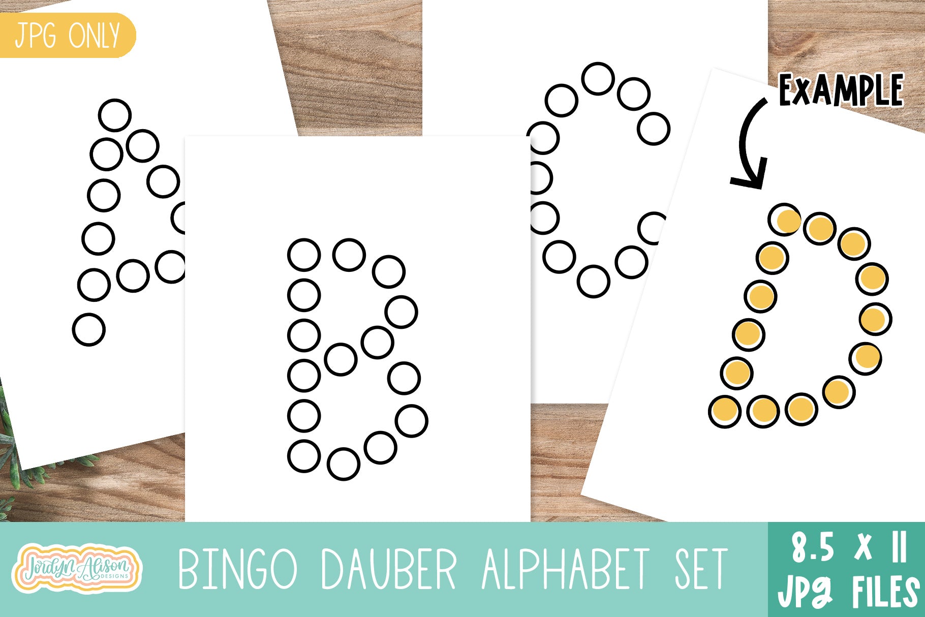 Alphabet Bingo Dauber Worksheet Dot Art Printable JordynAlisonDesigns alphabet-bingo-dauber-worksheet-dot-art-printable-jordynalisondesigns