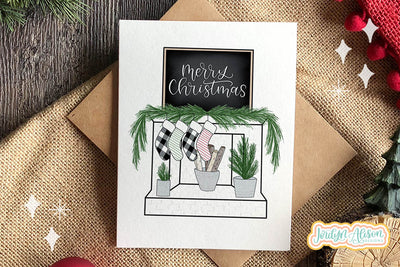 Christmas Mantle Printable Card