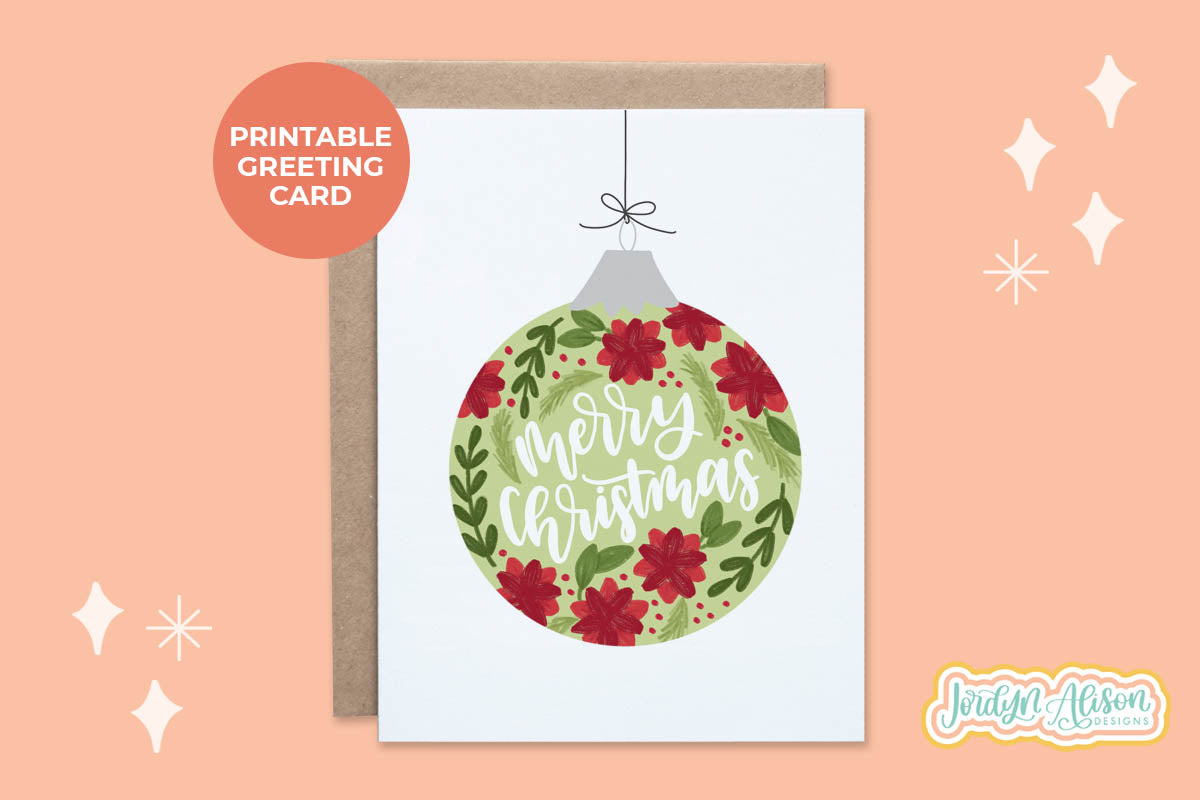 Christmas Ornament Printable Card