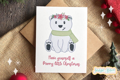 Christmas Polar Bear Printable Card