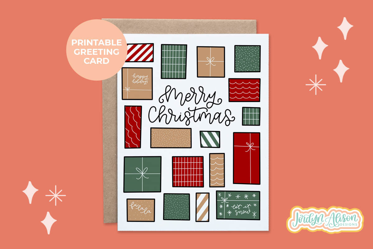 Christmas Presents Printable Card
