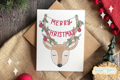 Christmas Reindeer Printable Card